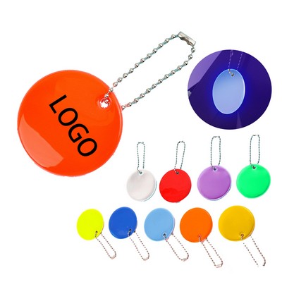 PVC Reflective Pendant Keychain(Round)