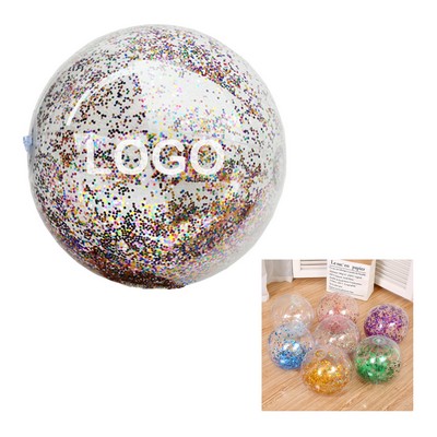 Sparkling Clear Beach Ball