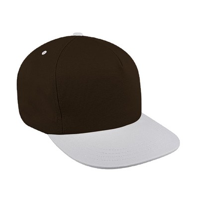 Two Tone Eyelets Brushed Snapback Trucker Hat