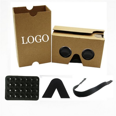 6" Foldable Paper 3D Virtual Reality Lens Glasses