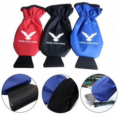 Car Window Ice Scraper With Gloves