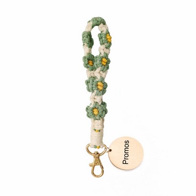 Handmade Macrame Flower Keychain