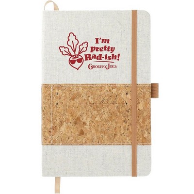 Mix 5.5" x 8.5" Recycled Cotton Cork Notebook