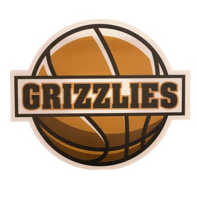 Round Cheer Pom Sign (14" x 12") - Full Color