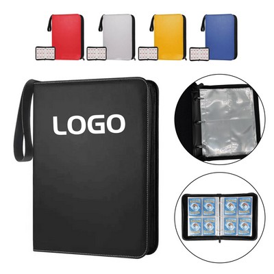 400 Card Slots Game Card Binder With PU Leather Cover And Custom Logo