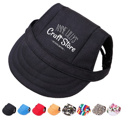 Adjustable Dog Baseball Cap with Ear Hole
