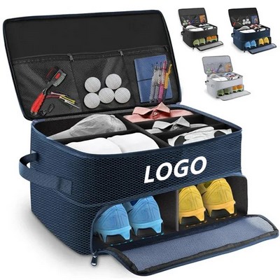 Golf Trunk Organizer with Shoe Compartment and Multi Pockets