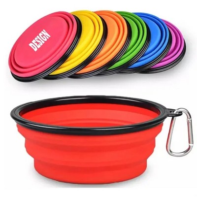 Folding Dog Bowls with Carabiner