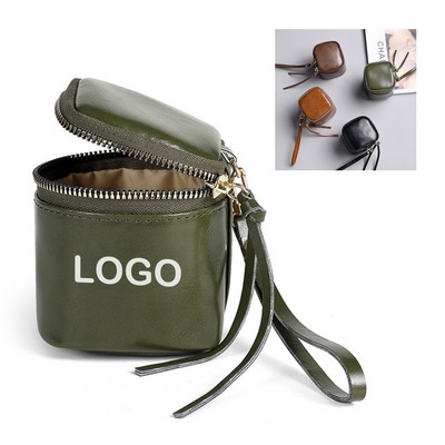 Mini Leather Cosmetic Pouch