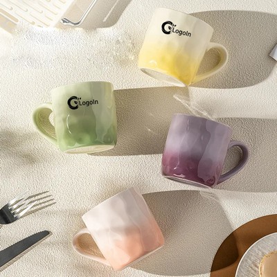 12.8 oz Gradient Ceramic Mug Cup Couple Breakfast Coffee