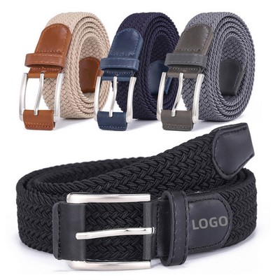 Adjustable Unisex Polyester Elastic Braided Web Woven Belt
