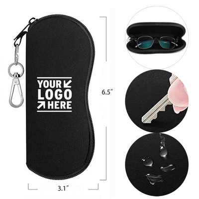 Zippered Waterproof Neoprene Eyeglass Case for Travel