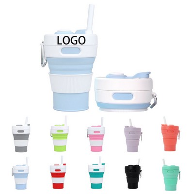15-Ounce Foldable Travel Mug With Metal Hook