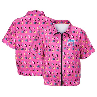 Custom 80s Retro Full-Zip Short Sleeve Jacket