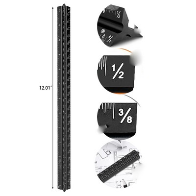Aluminum Architect Triangular Ruler