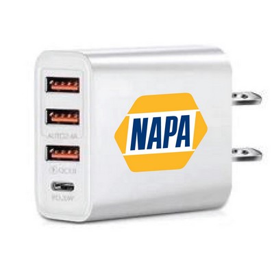 4-Port 30W A&C Wall Charger