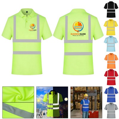 Short Sleeve Safety Reflective Polo Shirts