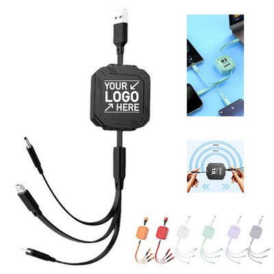 Cyberpunk Style 3-in-1 Retractable Multi-Port Charging Cable