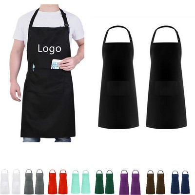 Adjustable Bib Apron with Pocket