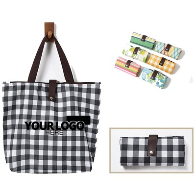 Plaid Shopping Tote