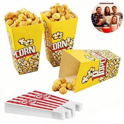 Customized Disposable Cardboard Popcorn Bucket Chicken Popcorn Box