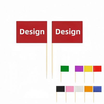 Custom Double Sided Paper Food Toothpick Flags