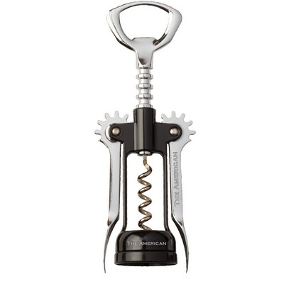 Chrome Plated Wing Corkscrew w/Open Spiral Worm