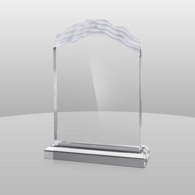 Clear Wave-Top Award (8 1/4"x6"x2")
