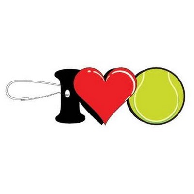 I Love Tennis Zipper Pull