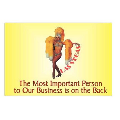 Vegas Showgirl (Red Letters) Photo Hand Mirror (2"x3")