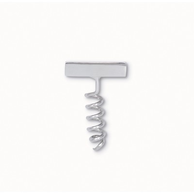 Promotional Nickel Plated Corkscrew Lapel Pin