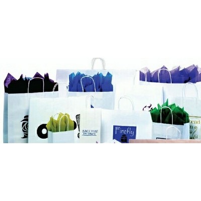 Short Run White Paper Shopping Bag (5 1/4"x3 1/4"x8 1/2")