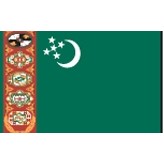 2'x3' Turkmenistan U.N. Nylon Outdoor Flag - Style C