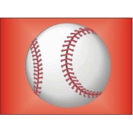 Baseball Rectangle Badge w/ Bar Pin (2.5"x3.5")