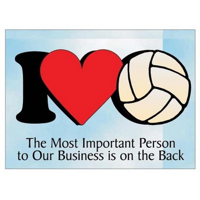 I Love Volleyball Rectangle Photo Hand Mirror (2½"x3½")