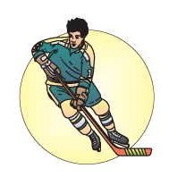Hockey Player Lapel Pin