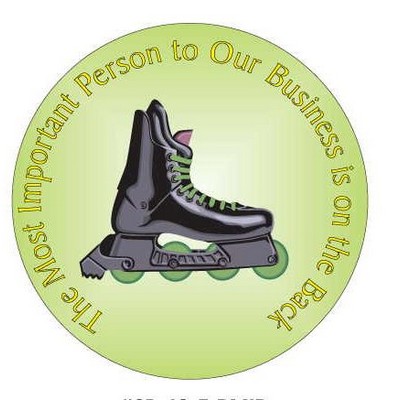 Roller Blade Photo Hand Mirror (2½" Diameter)