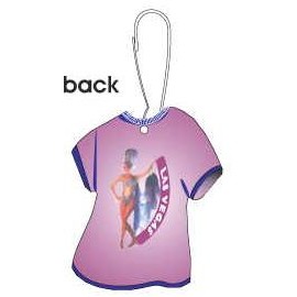 Vegas Showgirl in Purple T-Shirt Zipper Pull