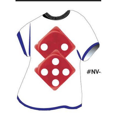 Las Vegas Dice T-Shirt Acrylic Coaster w/Felt Back