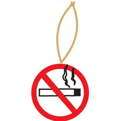 No Smoking Sign Promotional Ornament w/ Black Back (12 Square Inch)