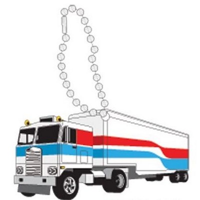 Semi Truck Promotional Line Key Chain w/ Black Back (8 Square Inch)
