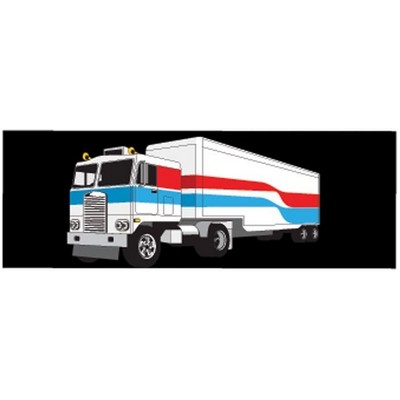 Semi Truck Panoramic Badge w/ Bar Pin