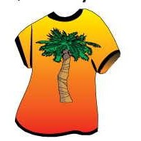 Palm Tree T-Shirt Lapel Pin