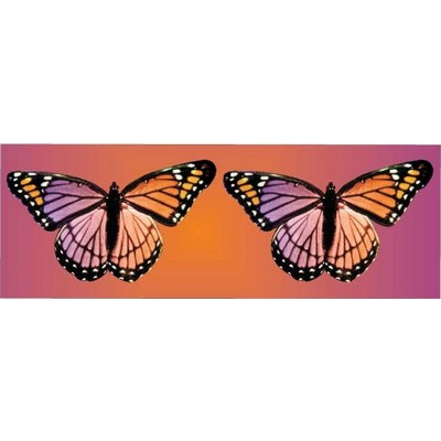 Purple & Pink Butterfly Panoramic Metal Photo Magnet