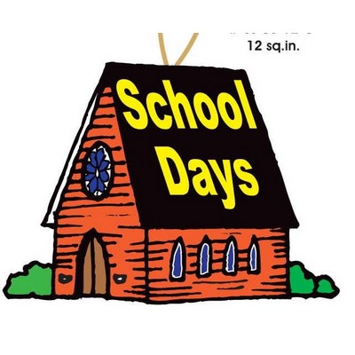 School Days House Ornament w/ Mirrored Back (12 Square Inch)