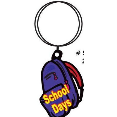 School Days Backpack Keychain w/Mirrored Back (6 Square Inch)
