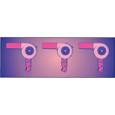 Hair Dryer Panoramic Metal Photo Magnet