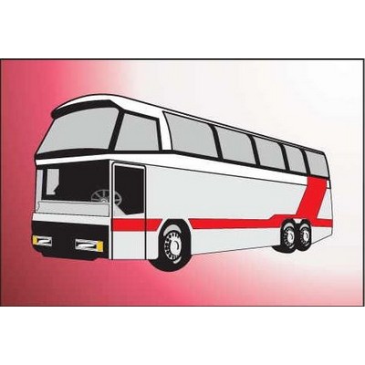 Commercial Bus Rectangle Metal Photo Magnet (2"x3")