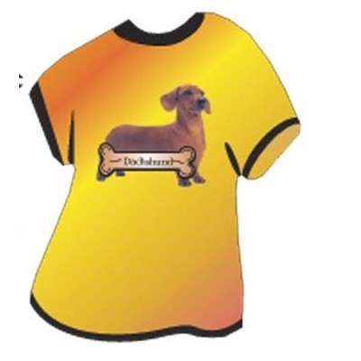 Dachshund Dog T-Shirt Acrylic Coaster w/Felt Back