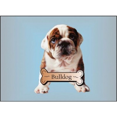 Bulldog Rectangle Metal Photo Magnet (2"x3")